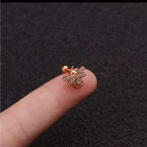NWT Rose Gold Bee- 20G Stainless Steel